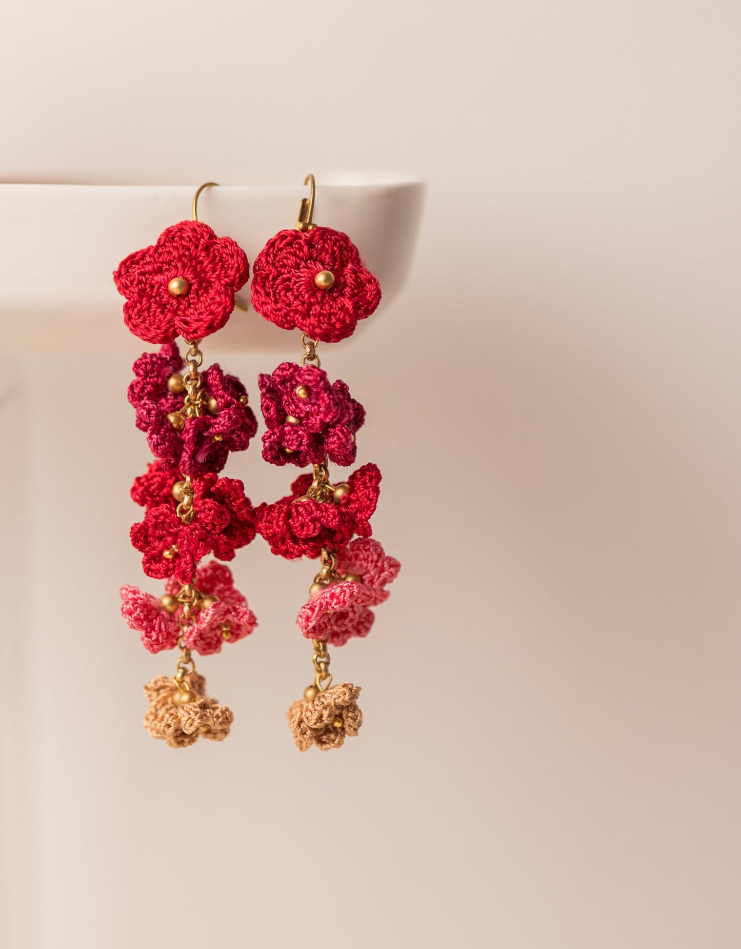 Hand-crocheted Shower Floral Danglers