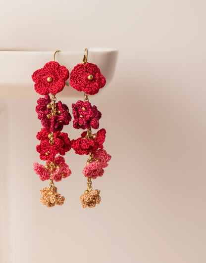 Hand-crocheted Shower Floral Danglers
