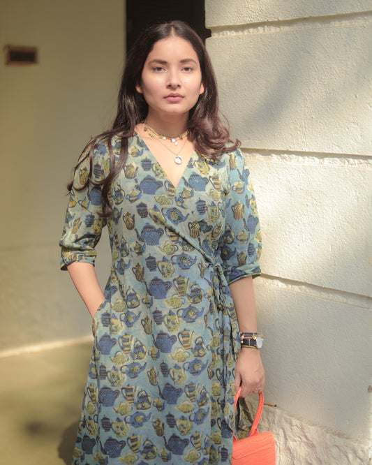 Baga Indigo Wrap Dress