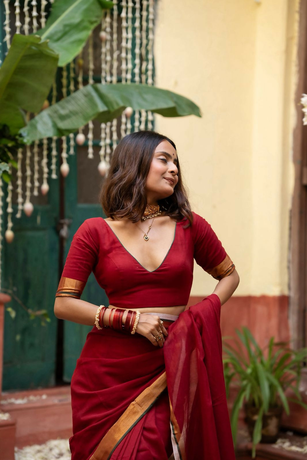 Maroon Kumkum Blouse