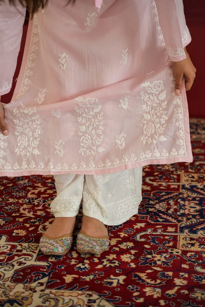 Gul Dori Chikankari Modal Kurti