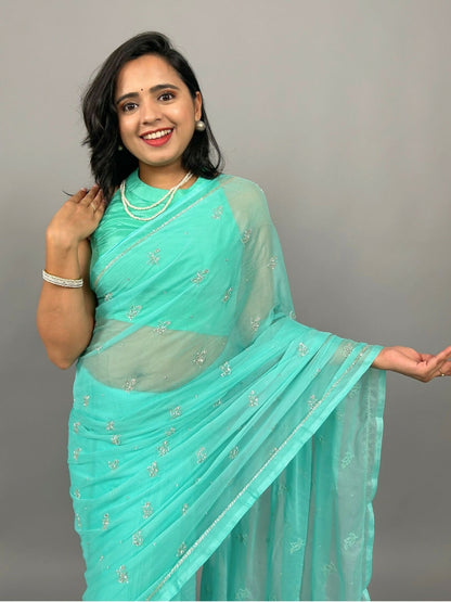 Sitaron ki Mehfil Chiffon Saree