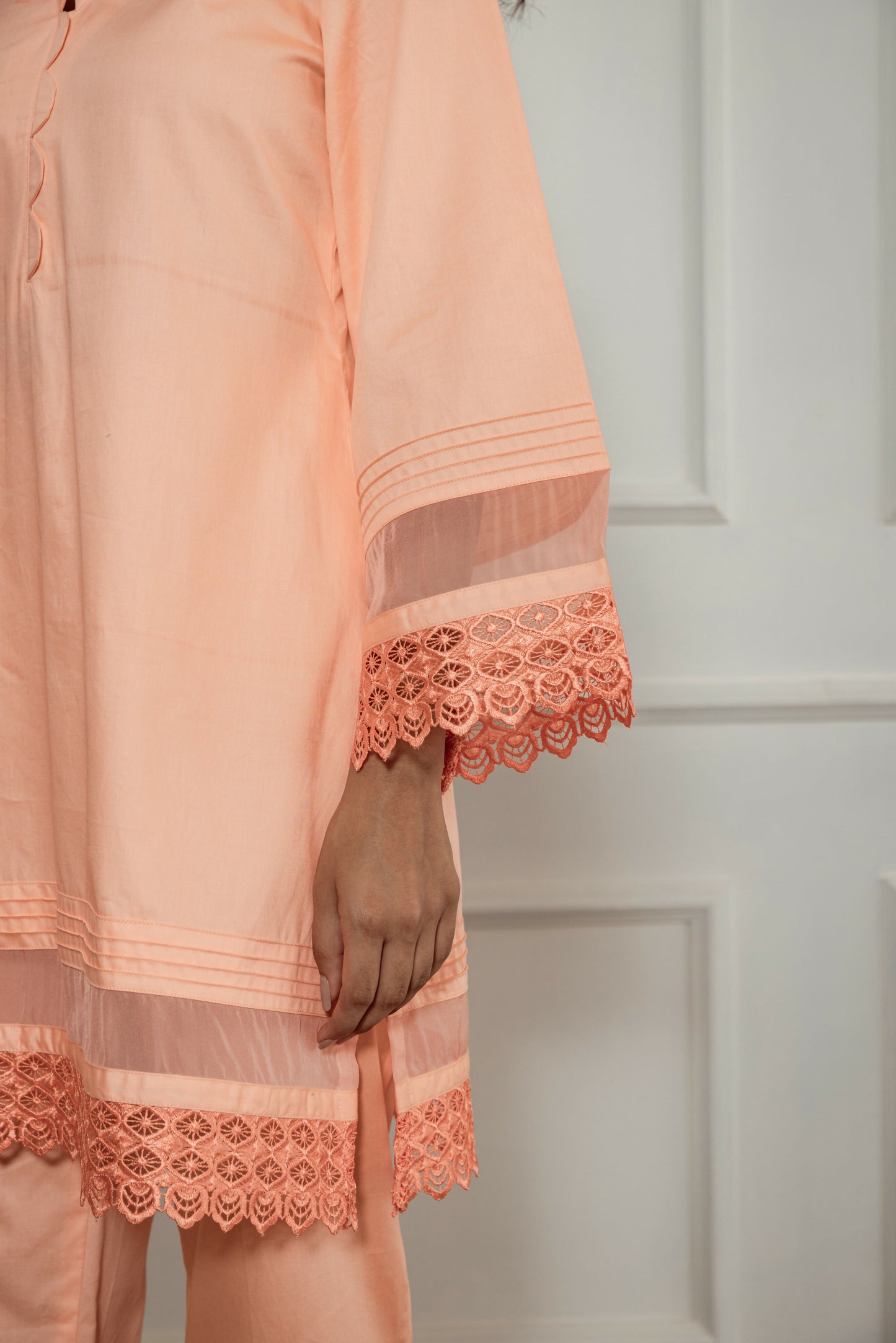 Kaaya Orange Short Kurta Set