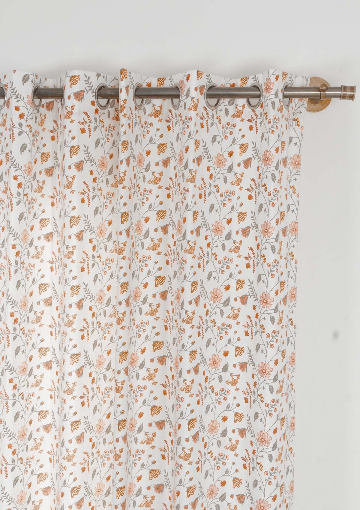 Room Darkening - Forest Bloom Printed Cotton Floral Curtain