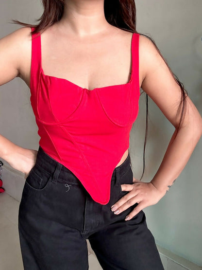 Victoria Red Corset Top