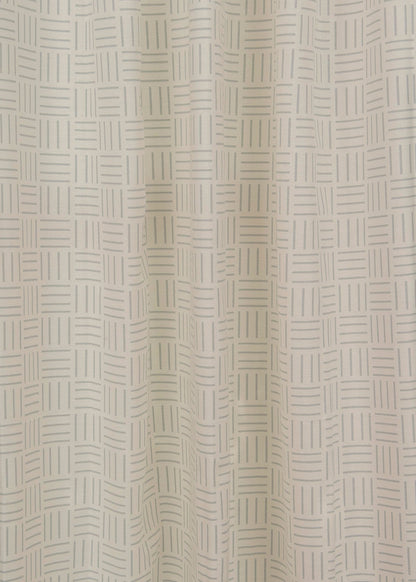 Room Darkening - Hashlines Cotton Geometric Curtain