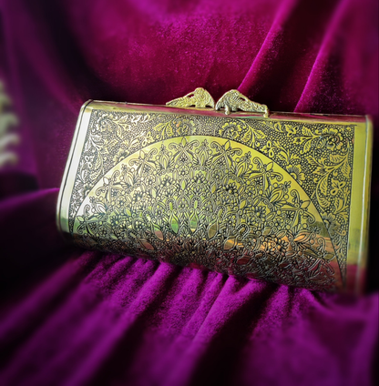 Aafreen Mandala Brass Clutch