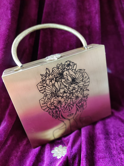 Aafreen Square Diva Brass Bag