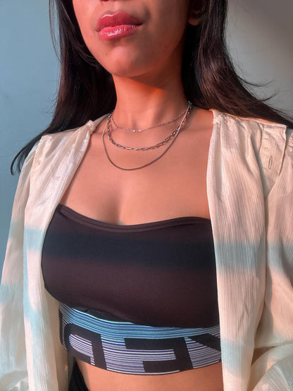 Luna Triple Layered Silver Neckchain