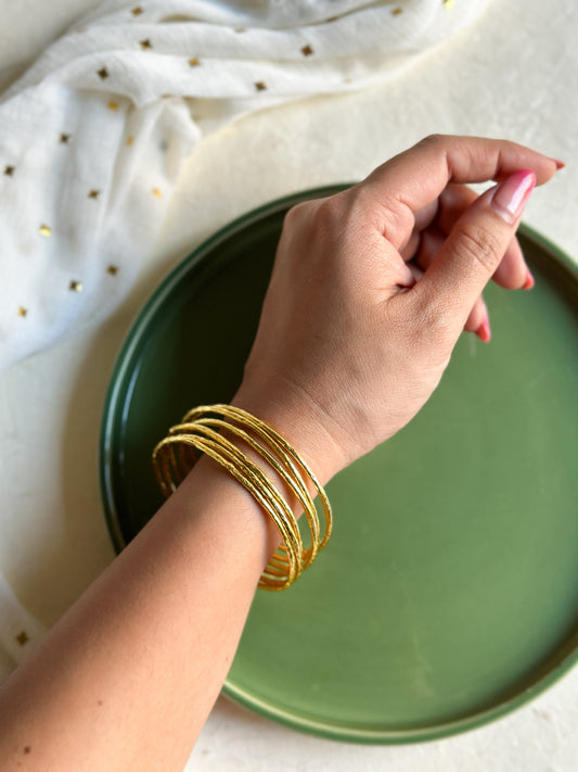 Hammered Bangles (Set Of Two)