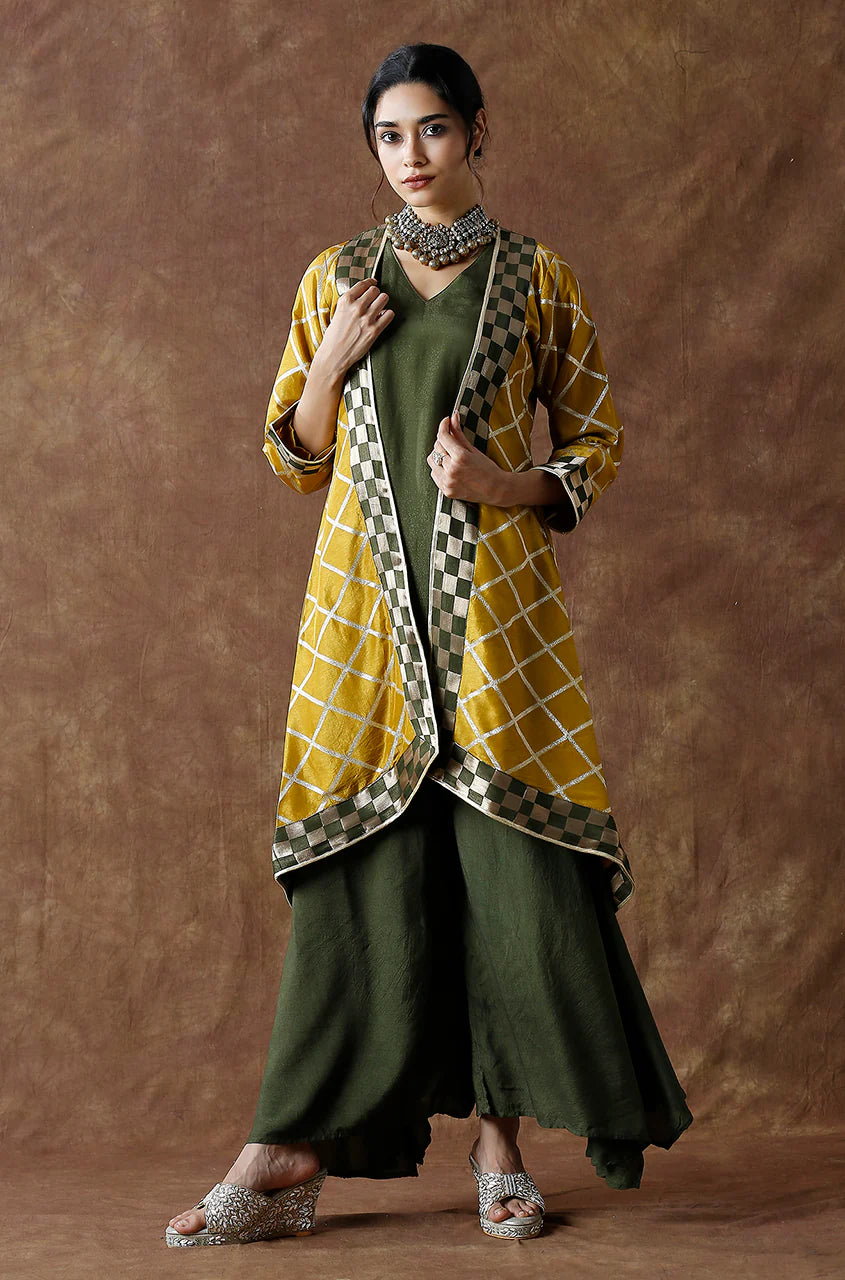 Noorani Kurta and Palazzo Set with Jacket