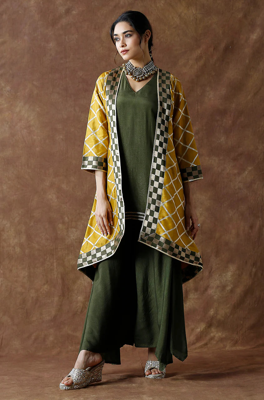 Noorani Kurta and Palazzo Set with Jacket