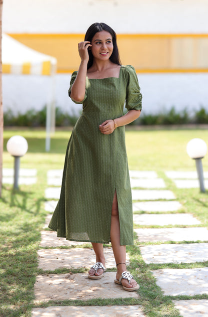 Eka Smoked Midi Dress