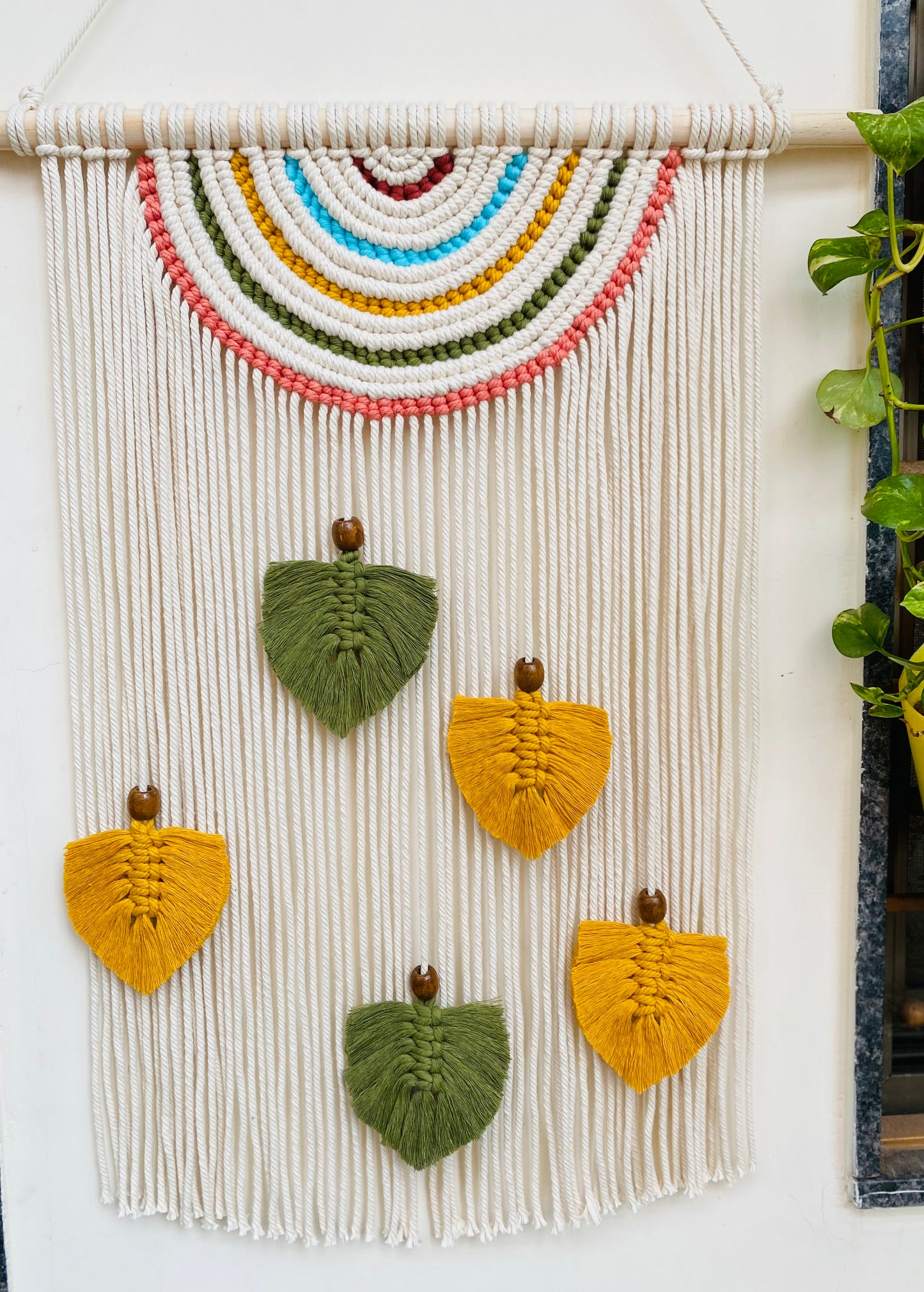 Semi Mandala Macrame Wall Hanging