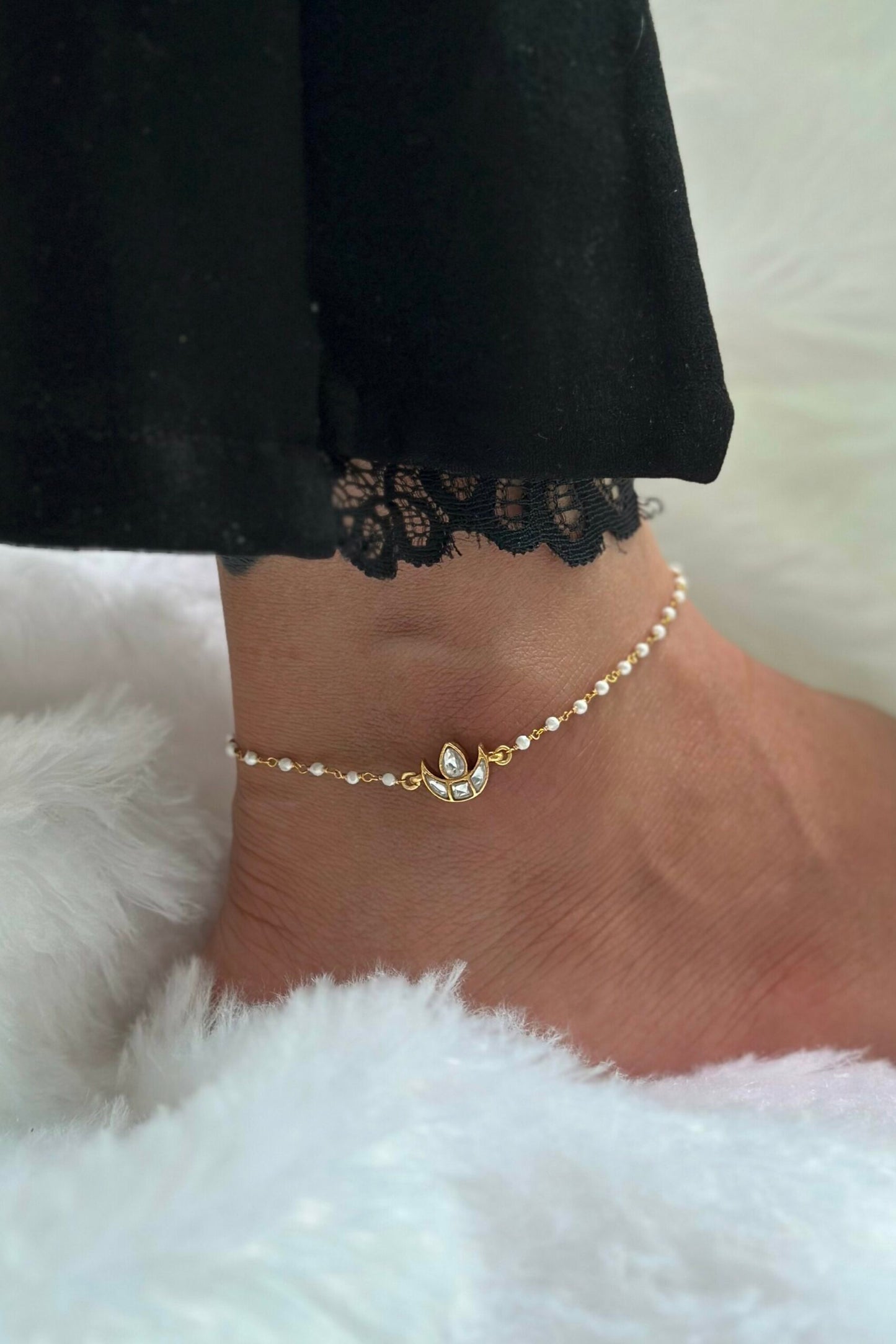 Chaand Pearl Anklet