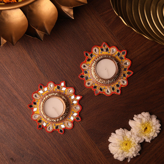 Mirror work Festive Diya