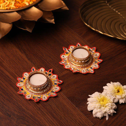 Mirror work Festive Diya