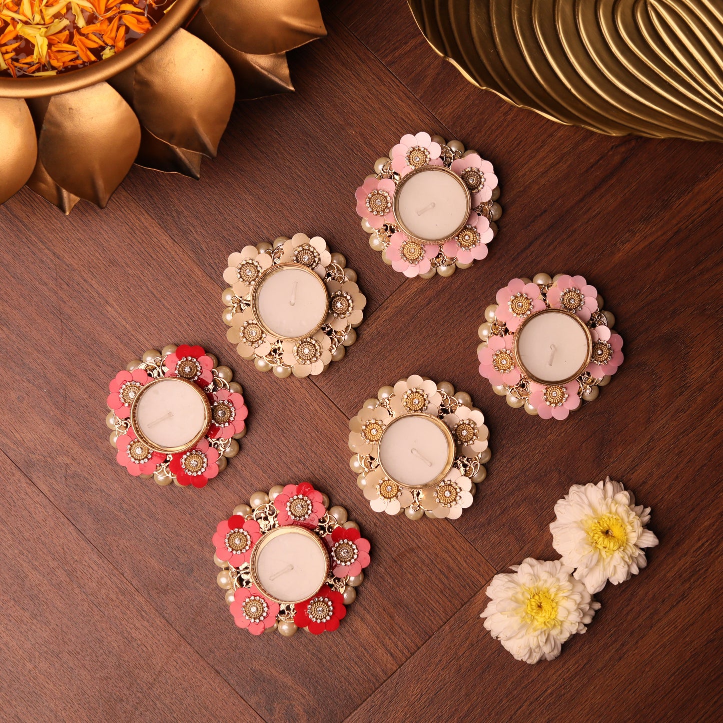 Festive Diya Set (Pack Of 6 Pcs)