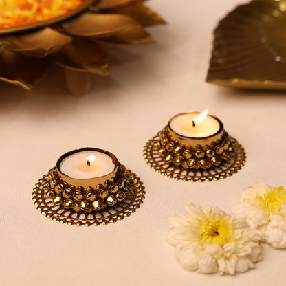 Golden Festive Diya (Pack Of 12 Pcs)