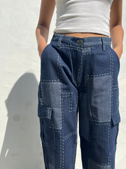 Dusky Blue Denim Pants