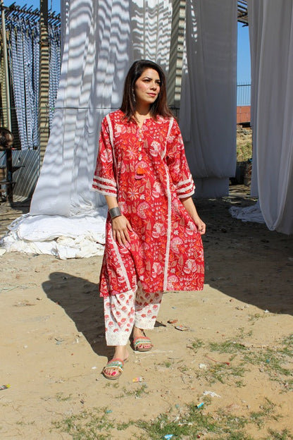 Printed Afghani Chogha Set