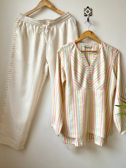 The Well-plaid Twill Set Cream