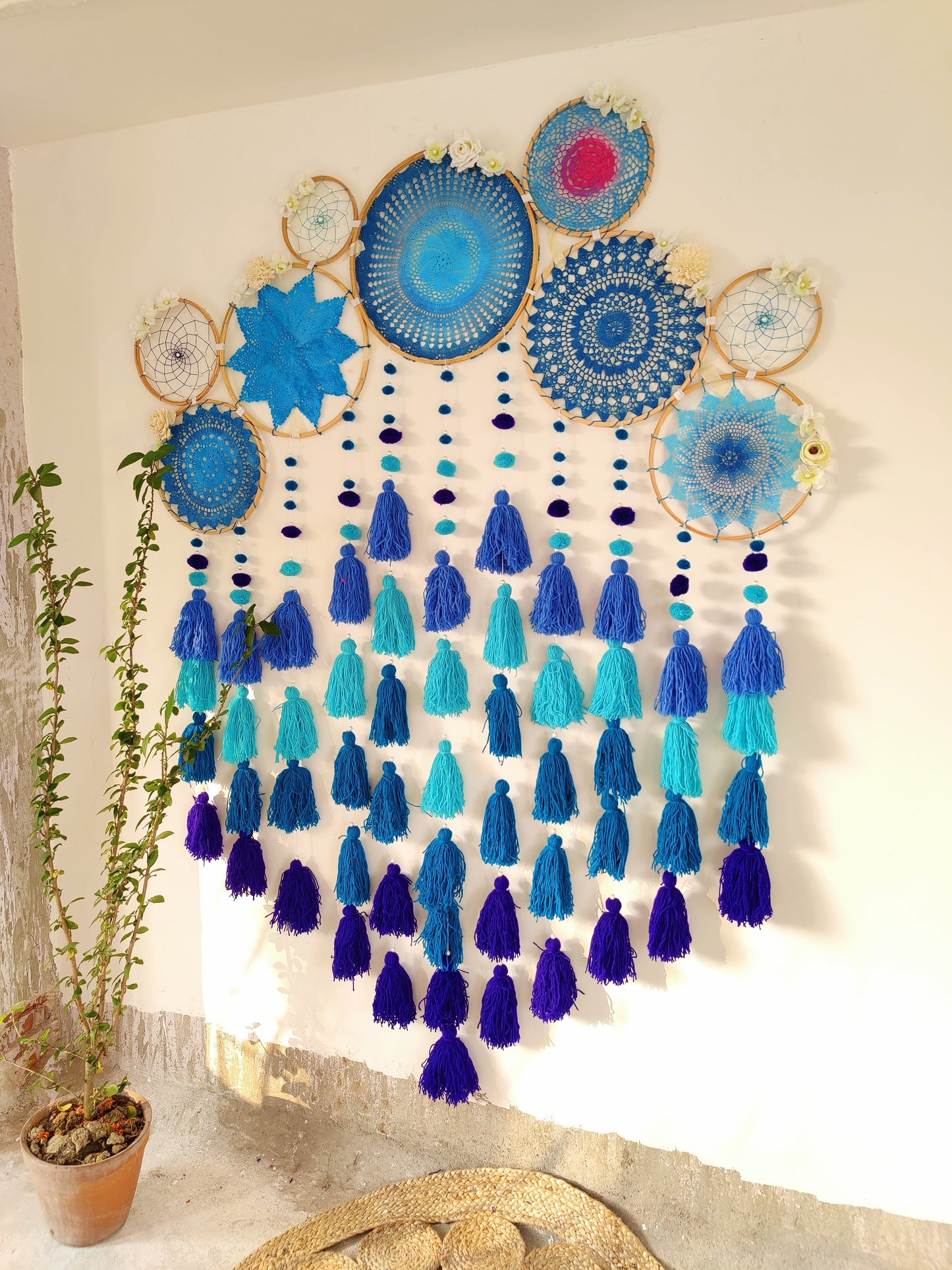 Shades of Blue Cluster Dreamcatcher