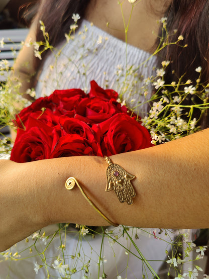 Hamsa Hand Cuff Bangle