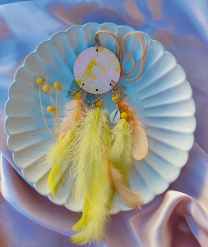 Handpainted Feather Mini Dreamcatcher