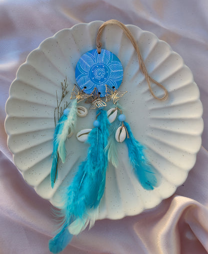 Handpainted Feather Mini Dreamcatcher