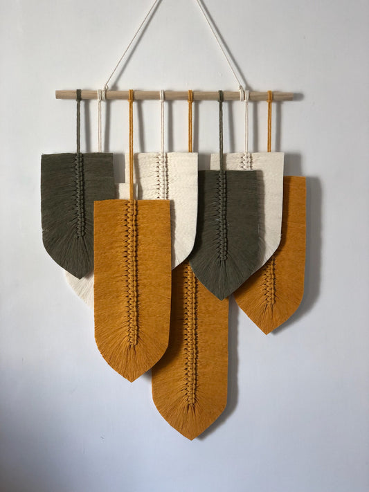 Banana Feather Macrame Wall Hanging