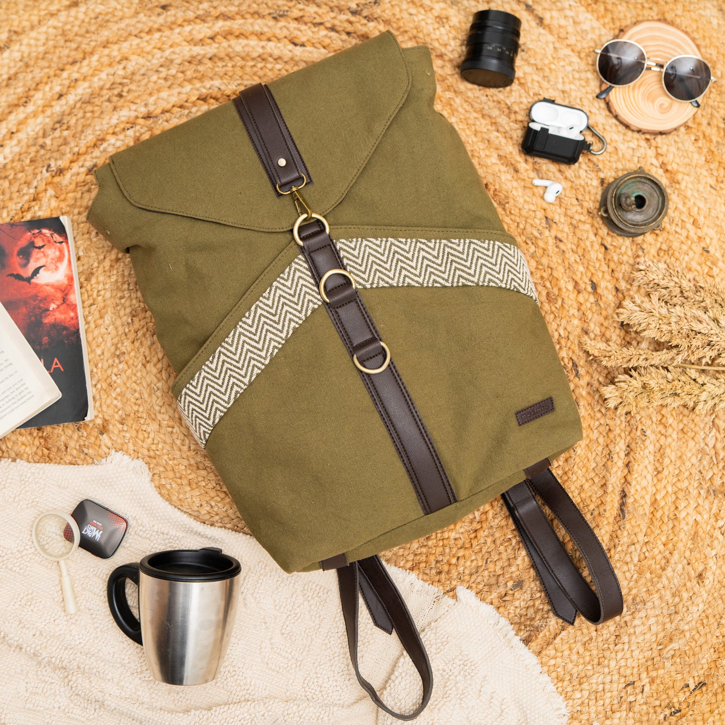 Foresty Green Unisex Backpack Bag