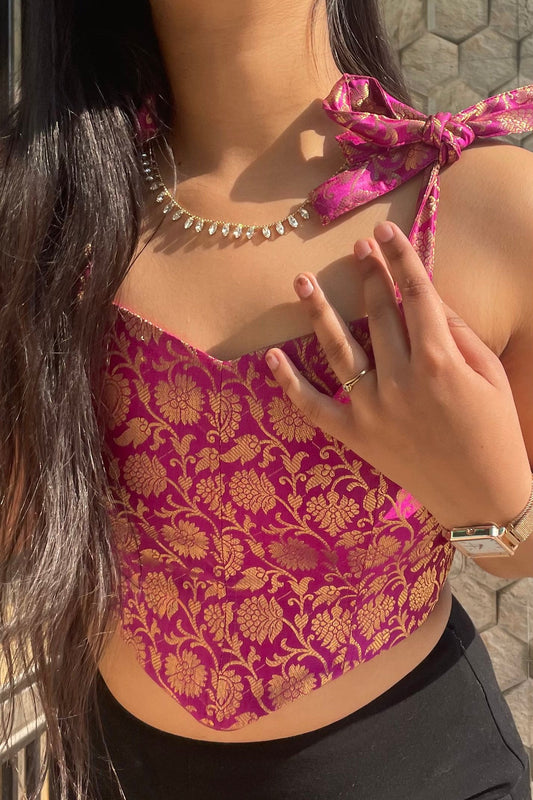 Pink Brocade Corset