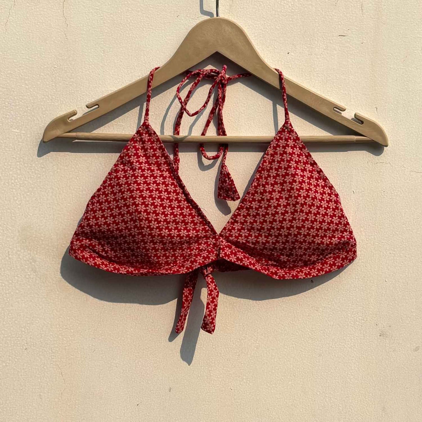 Carrot Red Floral Bralette with Removable Pad