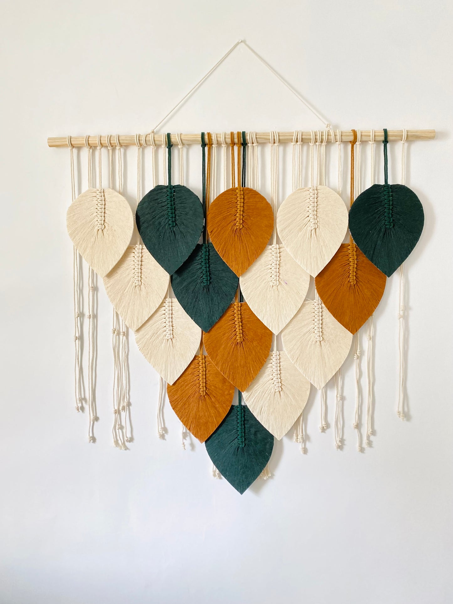 Grand Feathers Macrame Wall Hanging - 3 ft