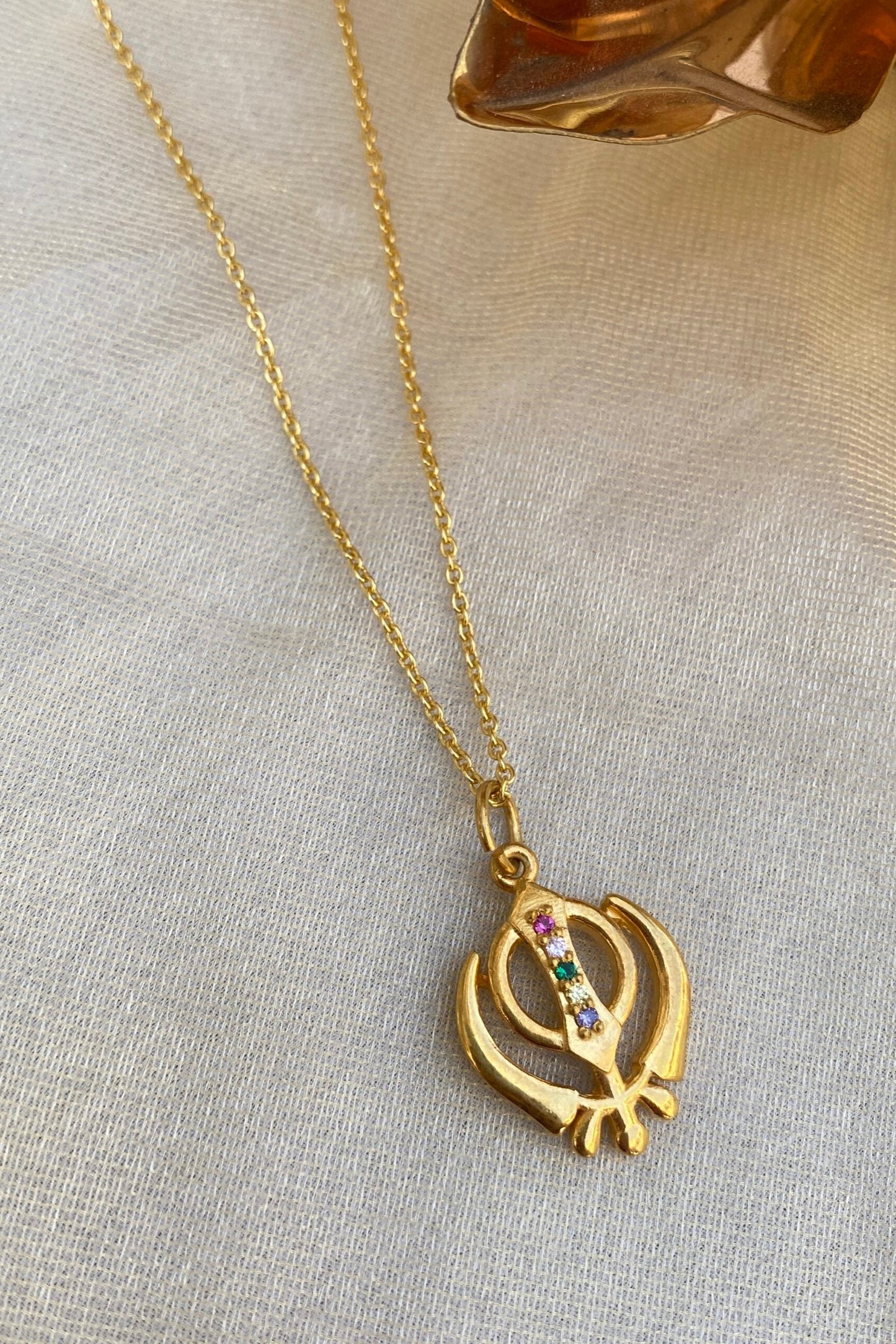 Khanda Gemstone Pendant