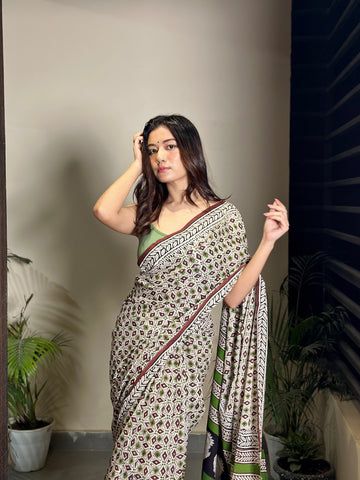 Mandana Bagru Handblocked Saree