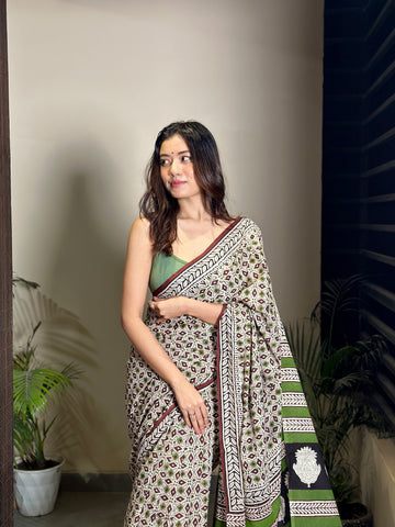 Mandana Bagru Handblocked Saree