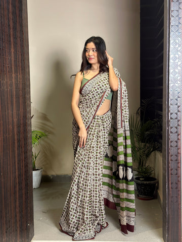 Mandana Bagru Handblocked Saree