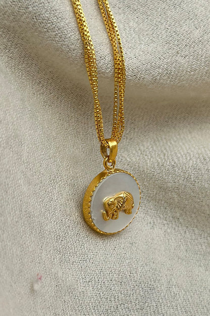 Haathi Mother of Pearl Pendant