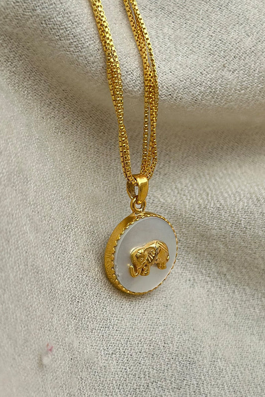 Haathi Mother of Pearl Pendant