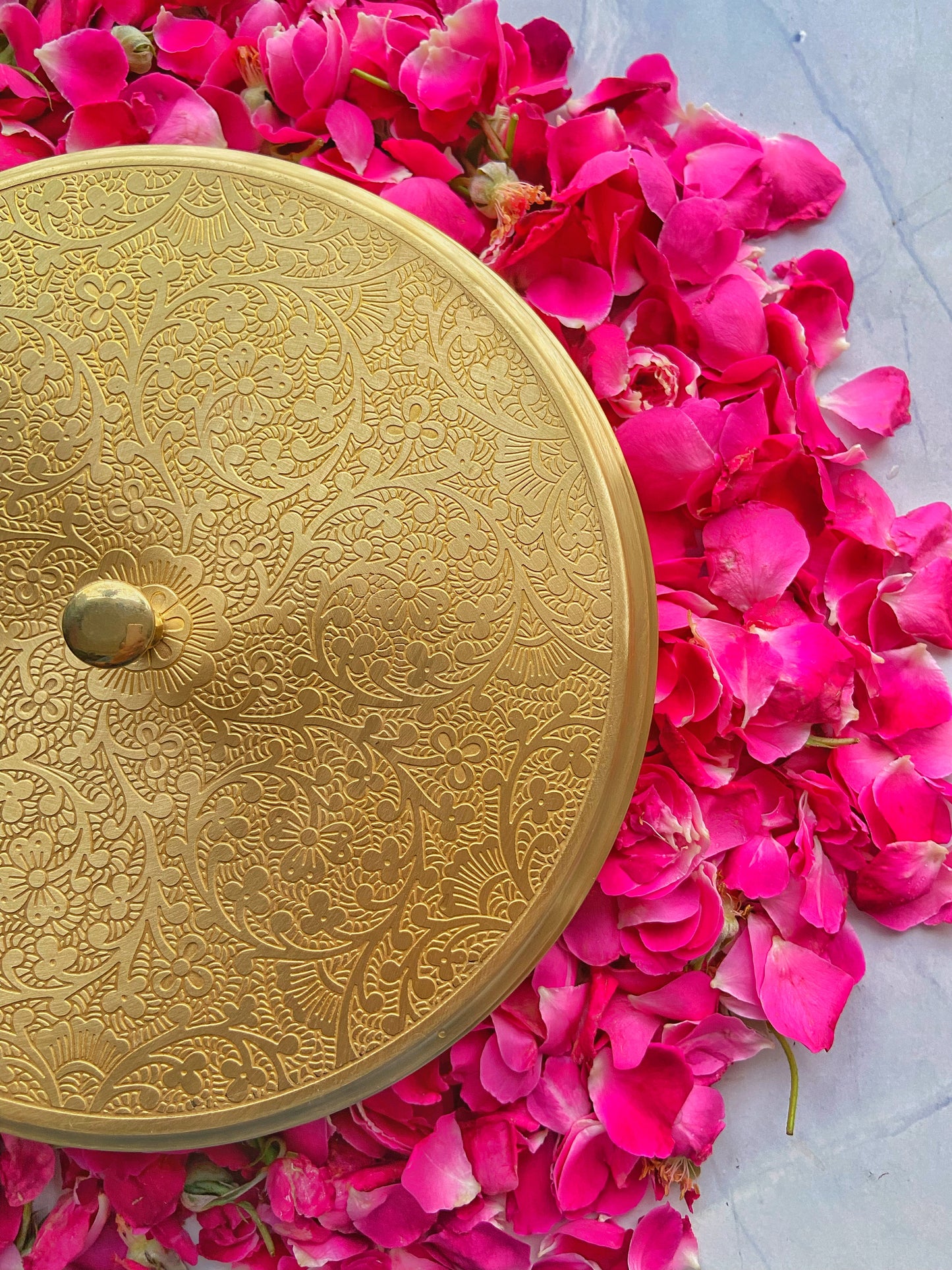 Mandala Brass Spice Box