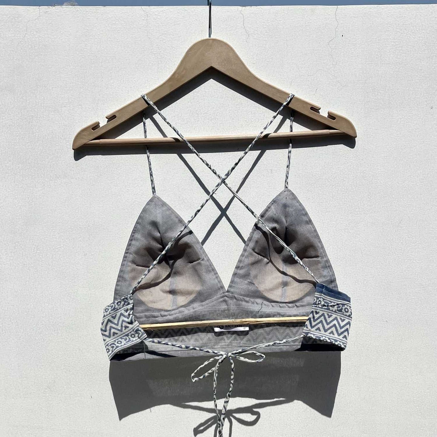 Leaf Print Cotton Bralette