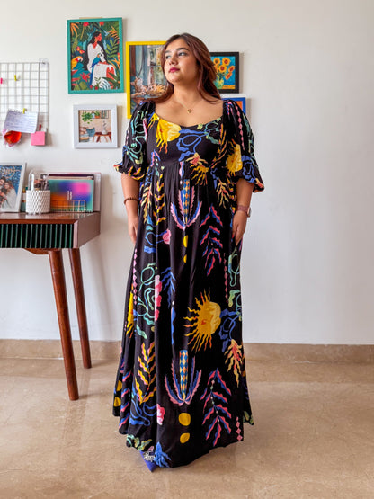 Fiona Printed Maxi Dress
