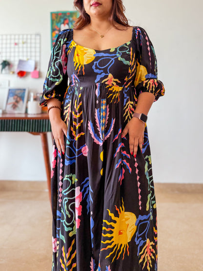 Fiona Printed Maxi Dress