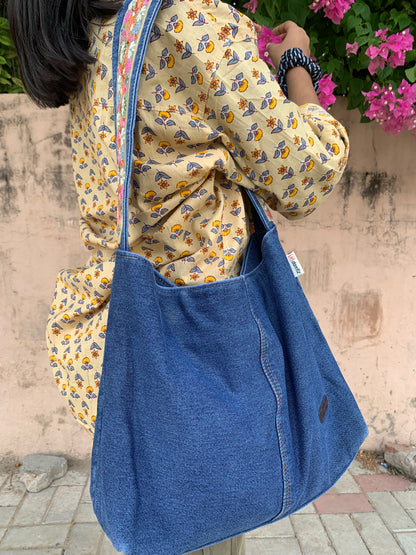 Swift Sack Denim Shoulder Bag