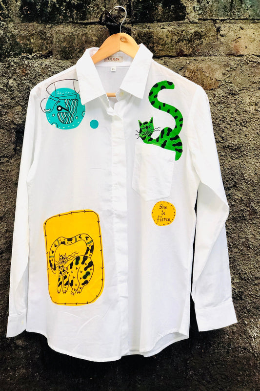 Fierce Patch White Chulbuli Shirt