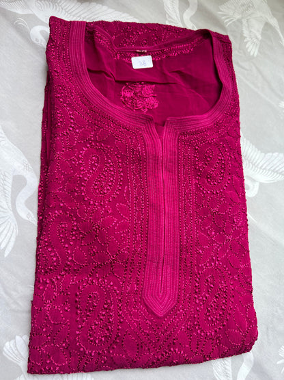 Viscose Georgette Chikankari Kurti