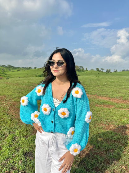 Handmade Chunky Daisy Cardigan