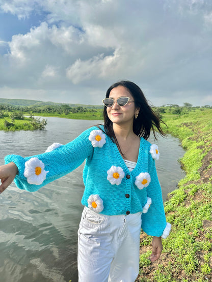 Handmade Chunky Daisy Cardigan